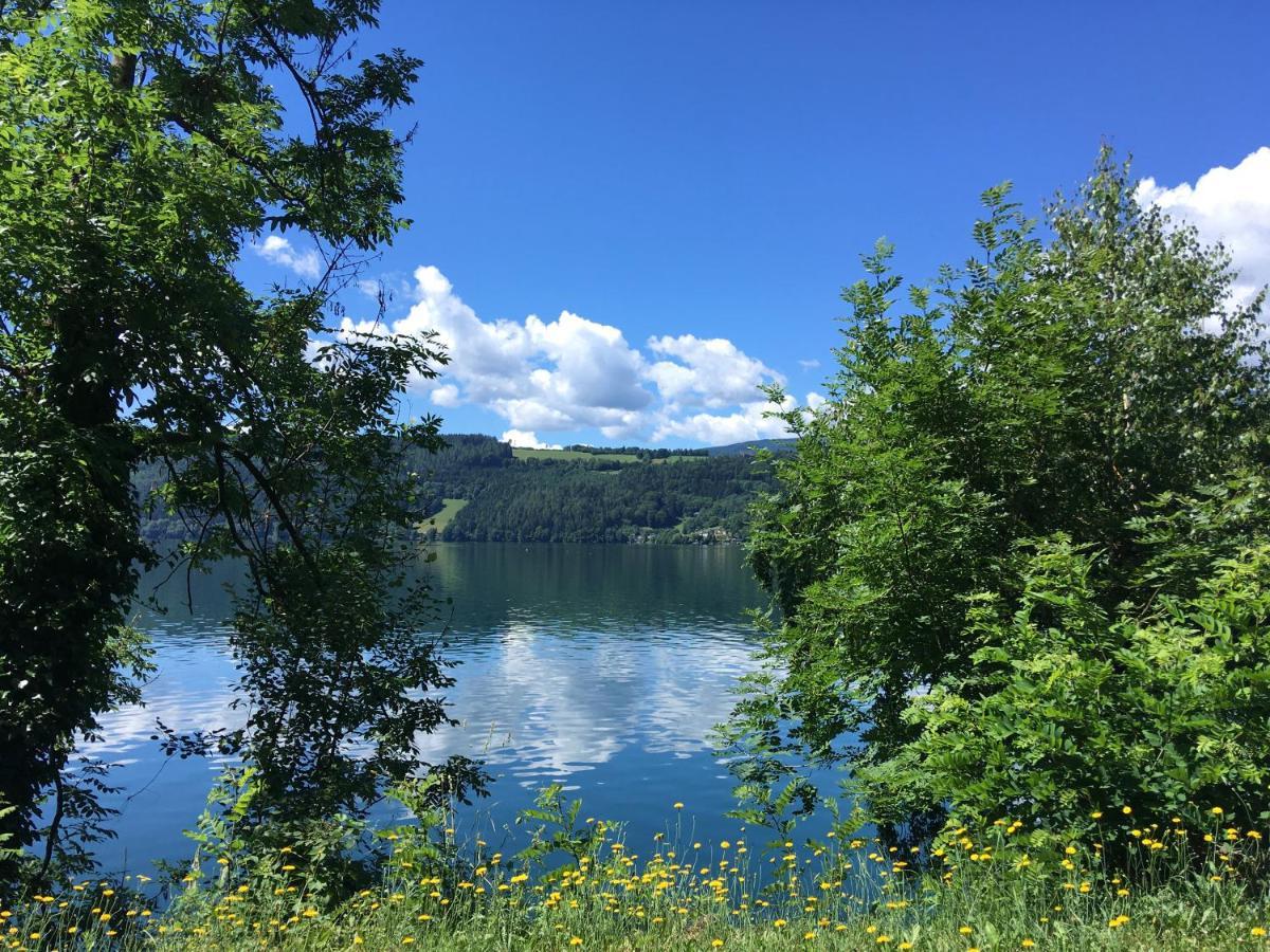 Appartement Kuhglocken Ferienhaus Fuenf Sinne Dobriach Bagian luar foto